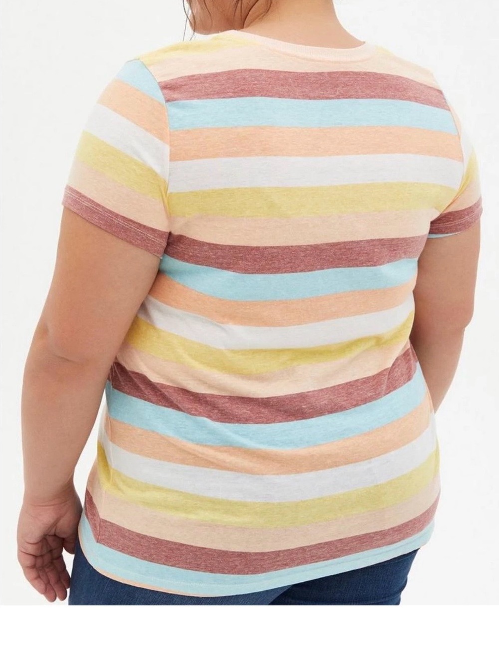torrid Multi Pastel Stripe Short Sleeve Tee